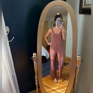 Knit romper with pockets
